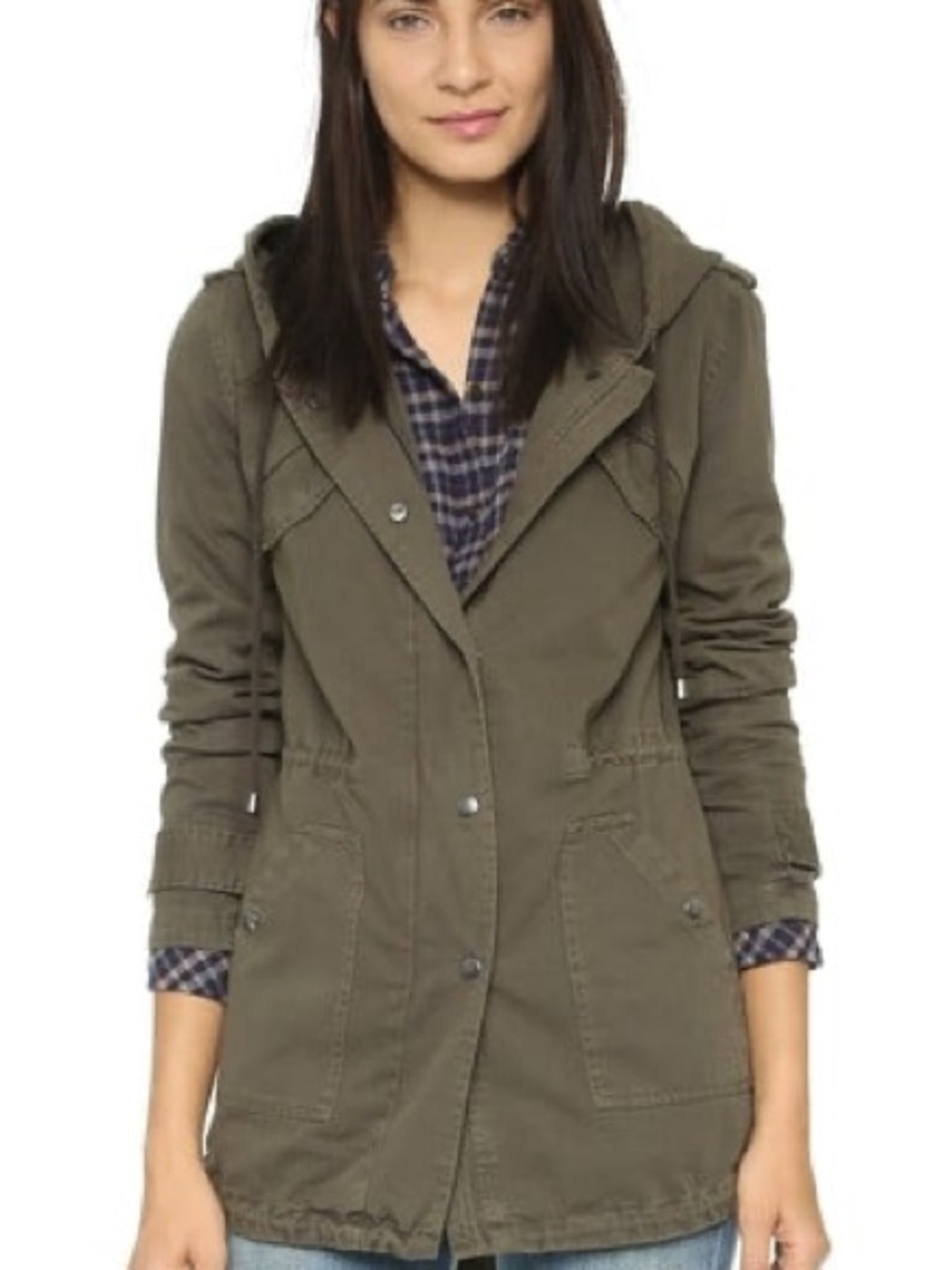 Velvet by Graham & Spencer Olive Utility Hooded Jacket